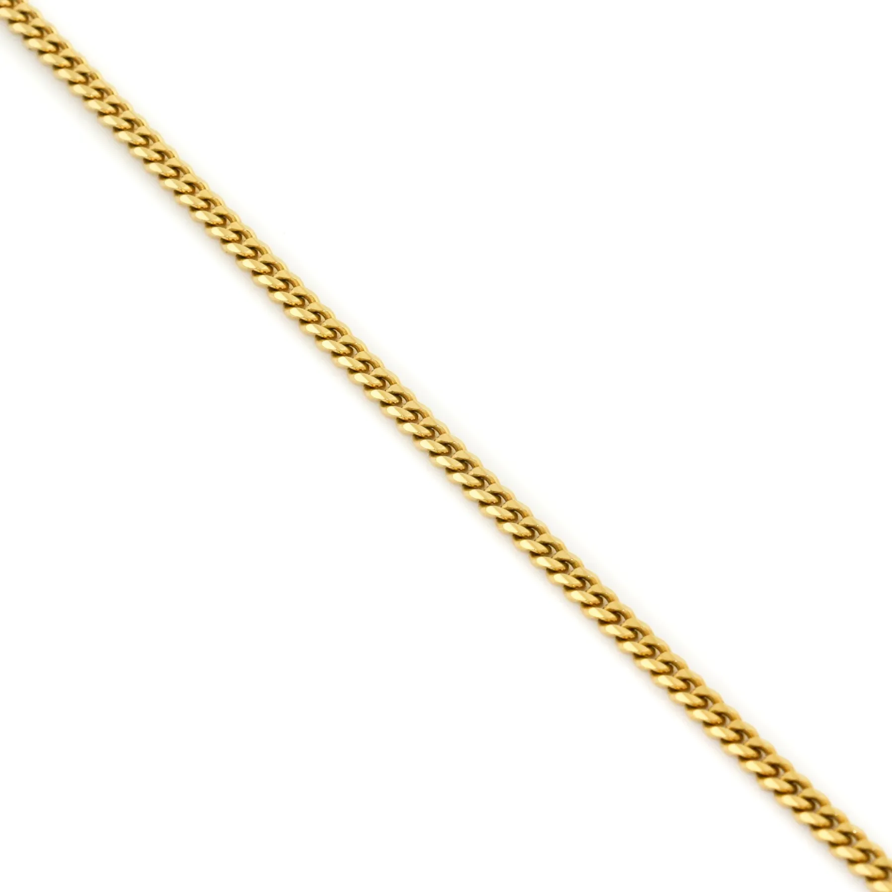 10K Gold  x 2mm Curb Chain Bracelet