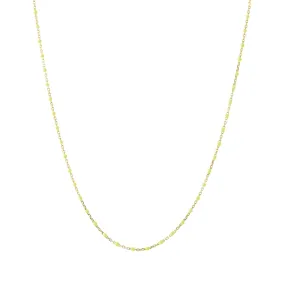 18" Neon Yellow Tiny Dot Chain Necklace