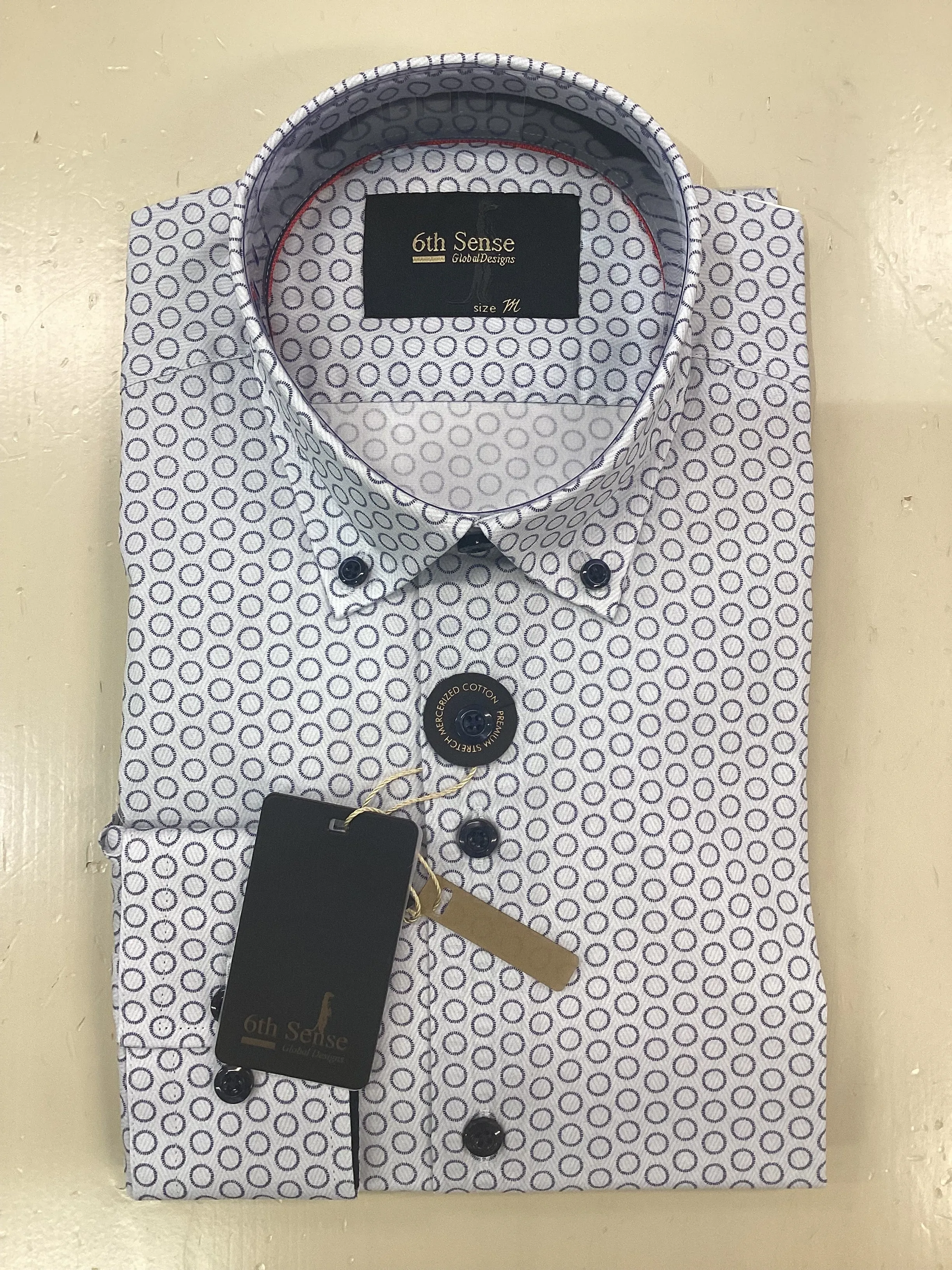 6th Sense Regular-Fit Button-Down Shirt | White