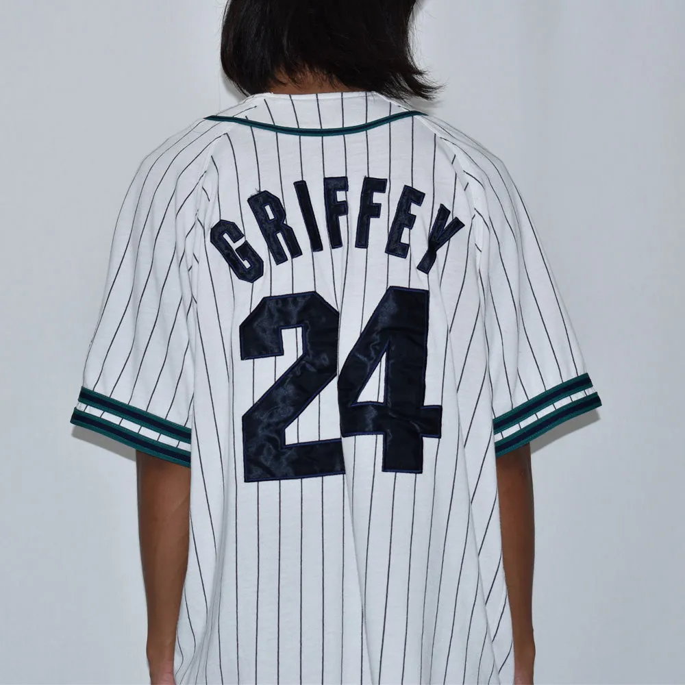 90's　MLB Seattle Mariners/シアトル・マリナーズ “Ken Griffey Jr. #24” STARTER ベースボールシャツ　220918