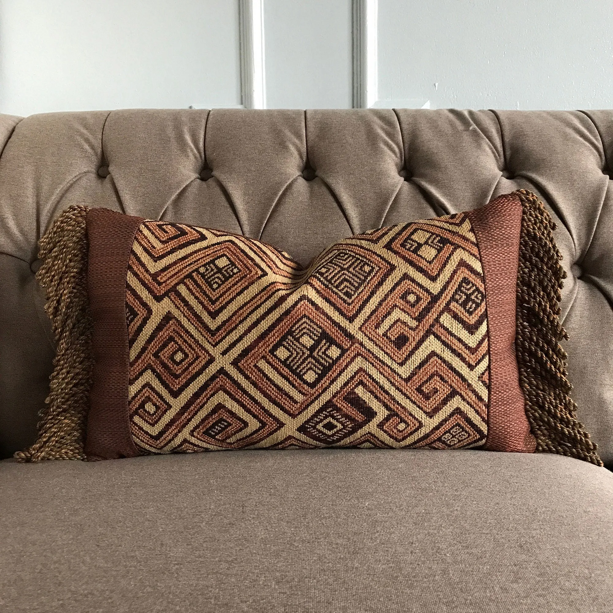 African Safari Geometric Lumbar Pillow Cover 13x22