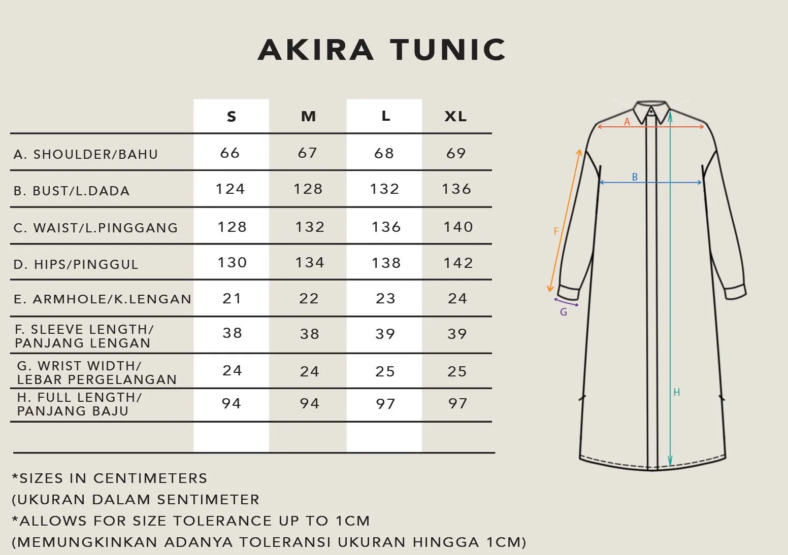 AKIRA TUNIC SEASTONE