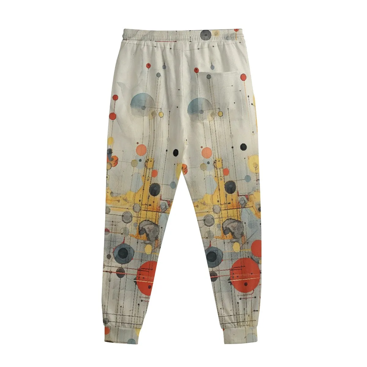 All-Over Print Men's Sweatpants With Waistband226 abstract, print