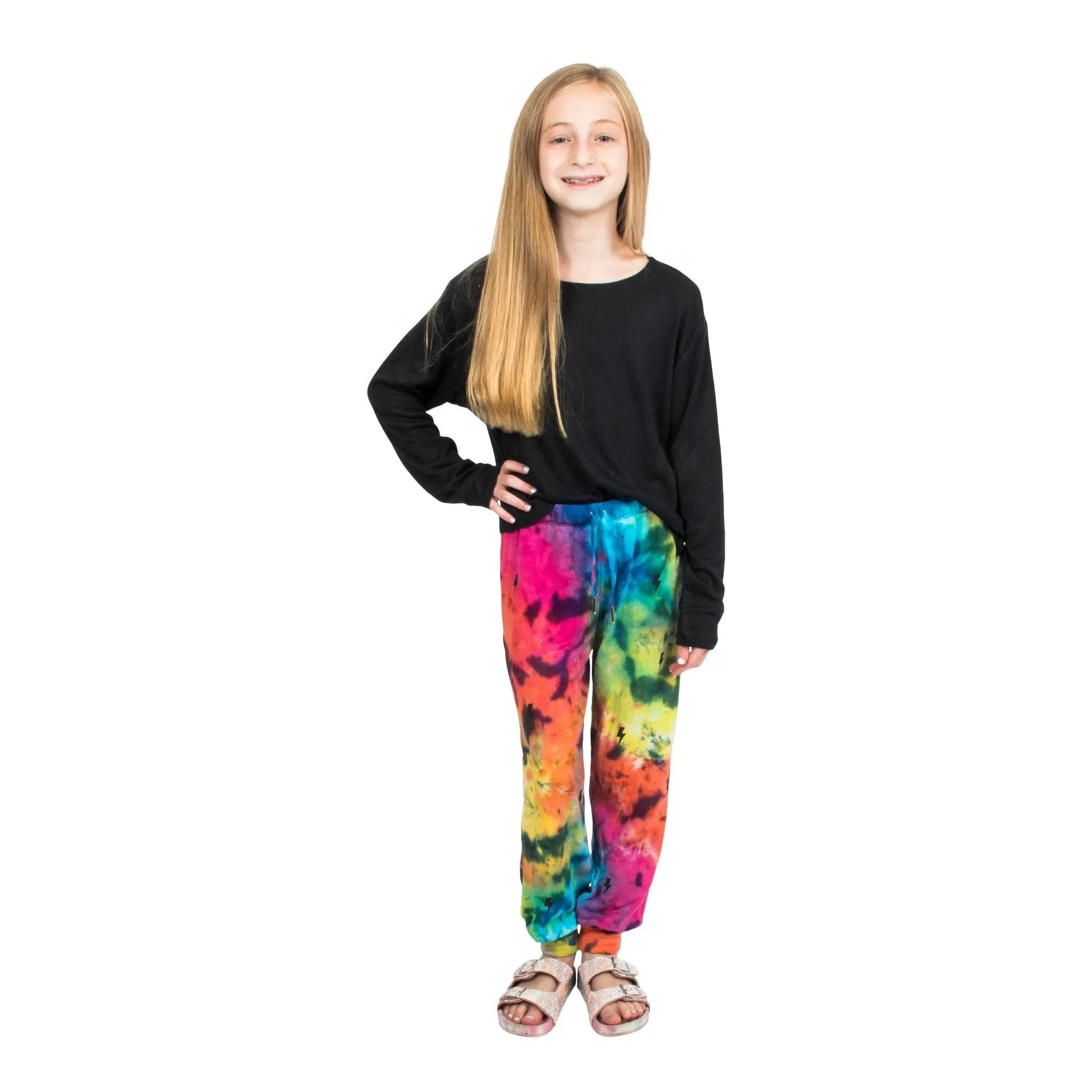 Allover Bolts Tie Dye Sweatpants