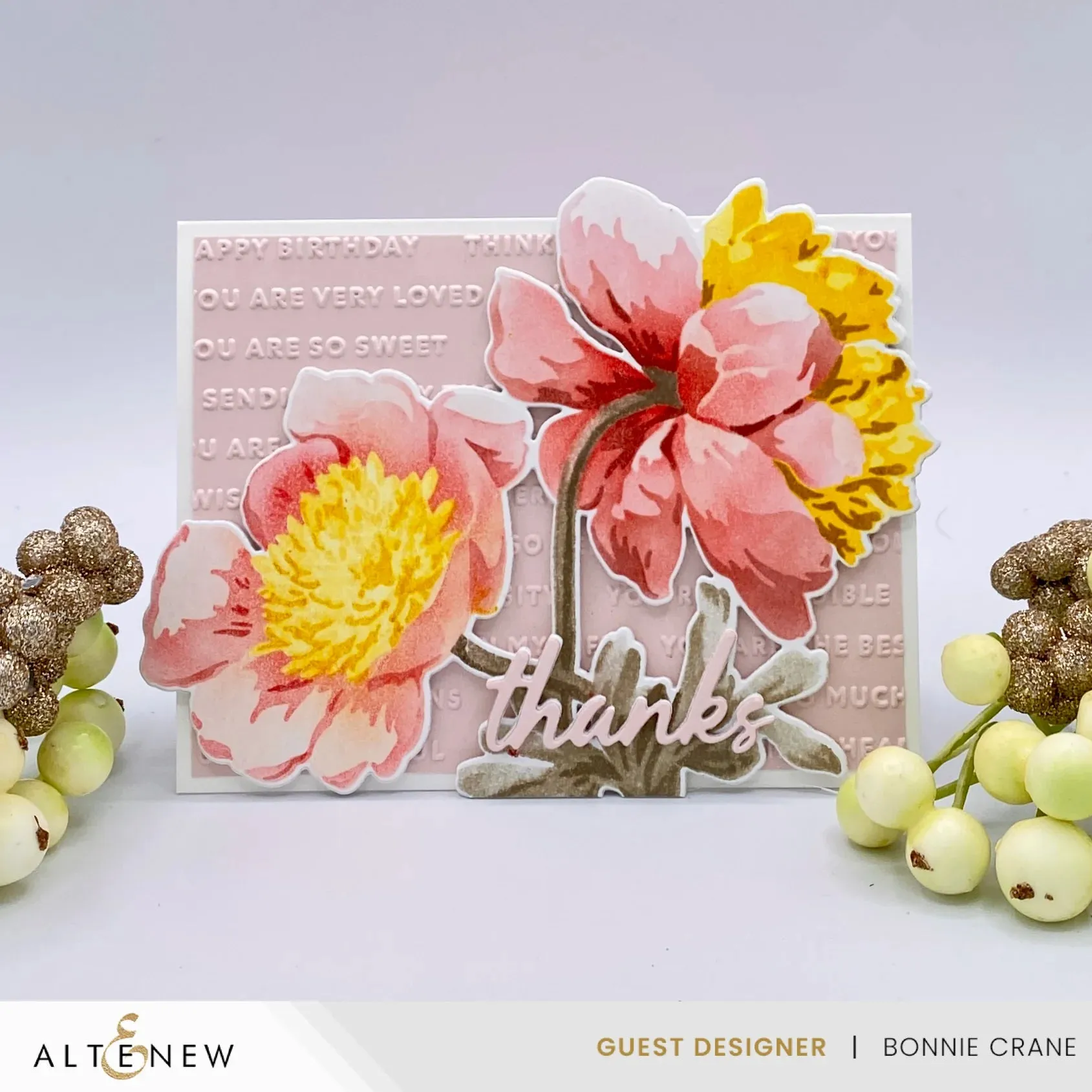 Altenew Stencil Art: White Cap Peonies Layering Stencil Set (6 in 1)