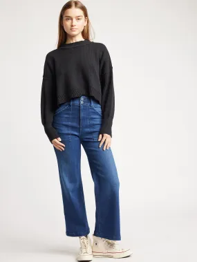 Aria, High Waist Denim Pant