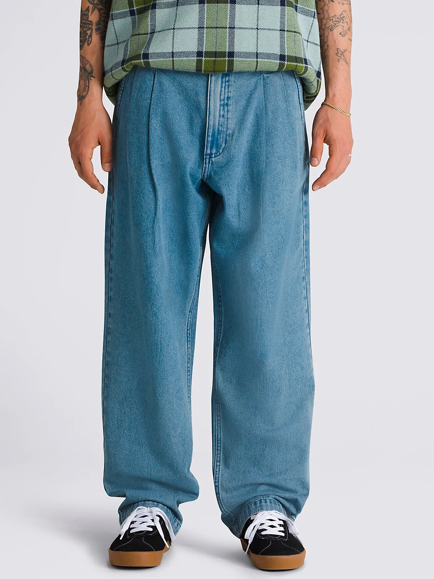 Authentic Chino Loose Tapered Pleated Jeans