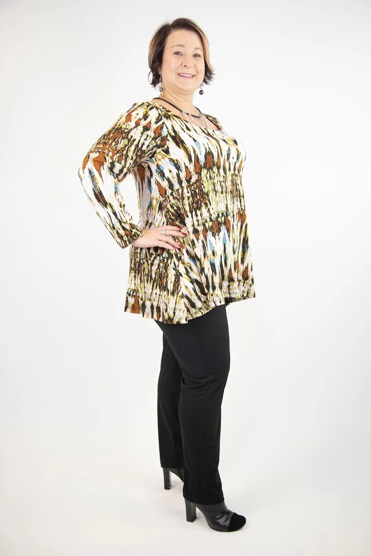 Ava Long Sleeve Tunic with Side Pockets