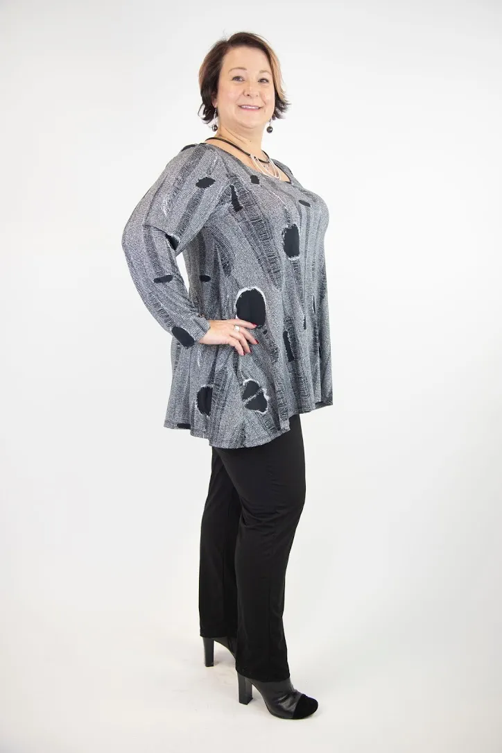 Ava Long Sleeve Tunic with Side Pockets