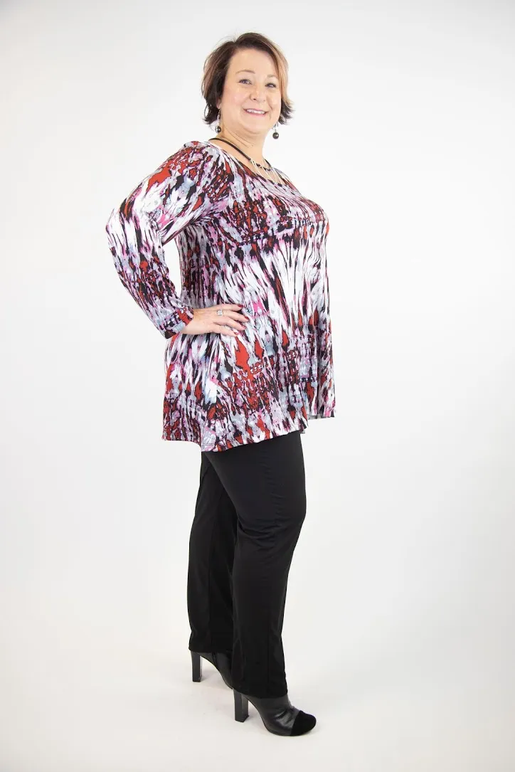 Ava Long Sleeve Tunic with Side Pockets