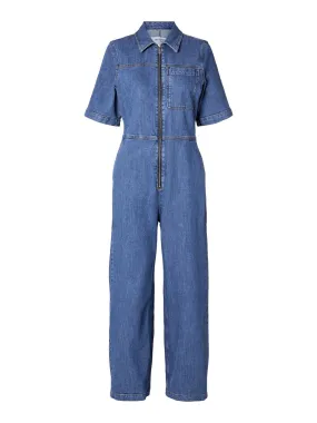 Bella 2/4 Marine Jumpsuit - Medium Blue Denim