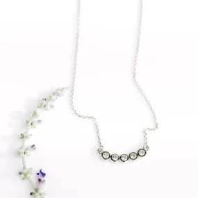 Bezel Set 5 Moissanite Necklace