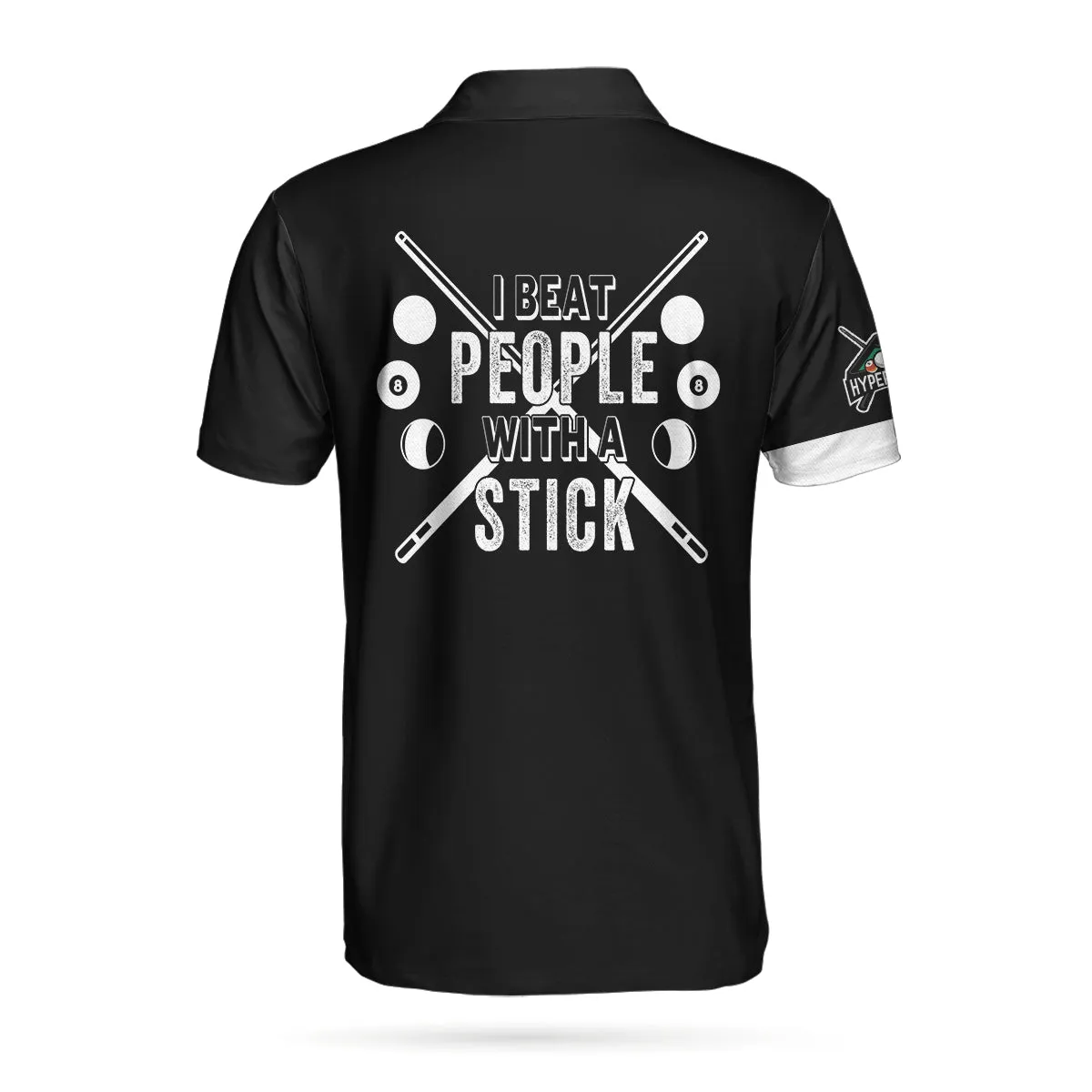 Billiards Ball And Sticks Set Polo Shirt, I Beat People With A Stick Polo Shirt, Best Billiards Shirt For Men