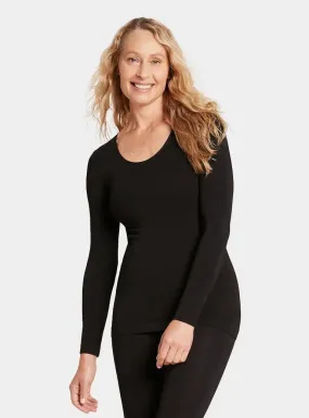 Black Bamboo Women's Long Sleeve Top