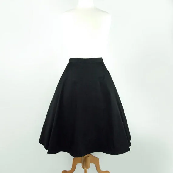 Black Full Circle Skirt