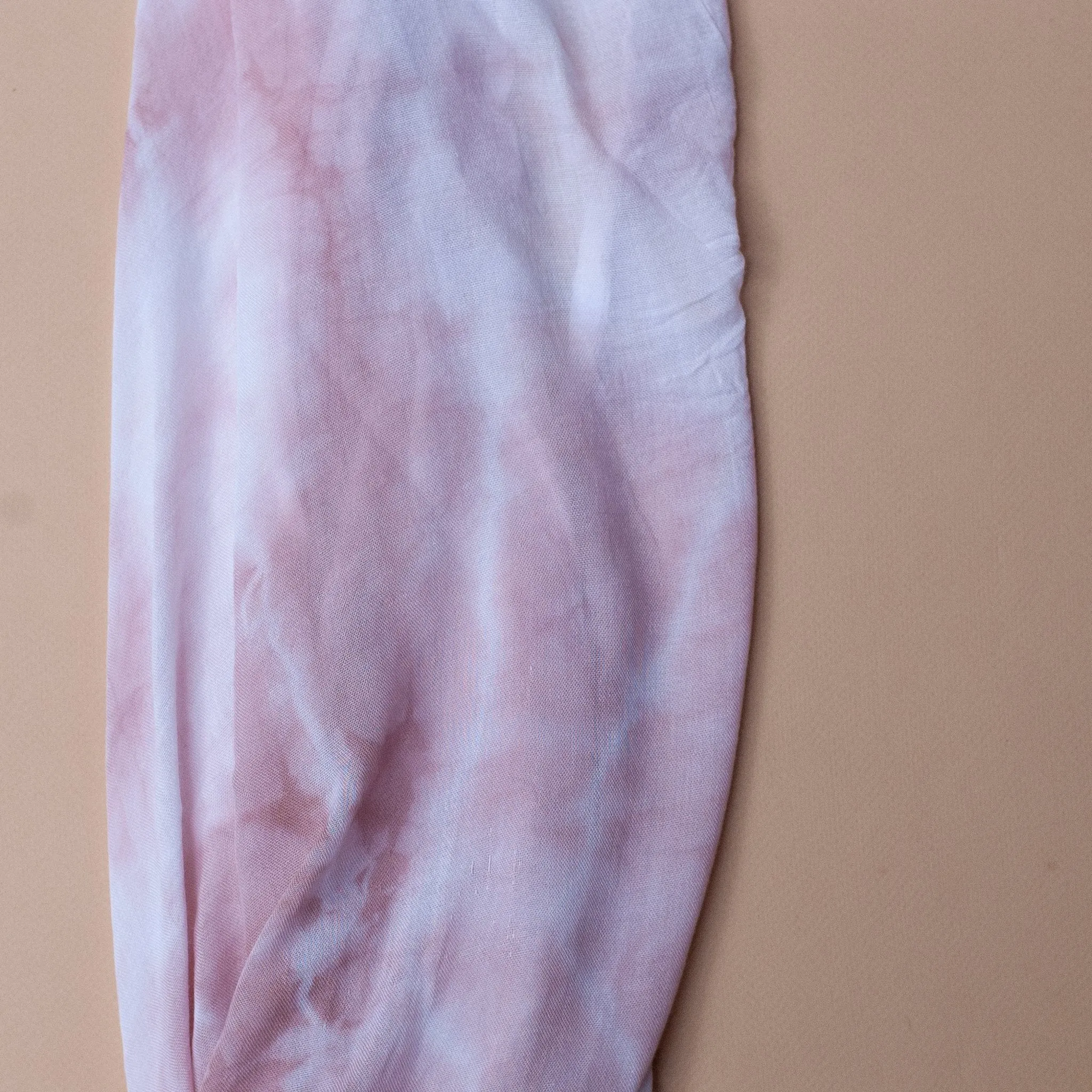 Blush Bamboo Tie Dye Cotton Swaddle