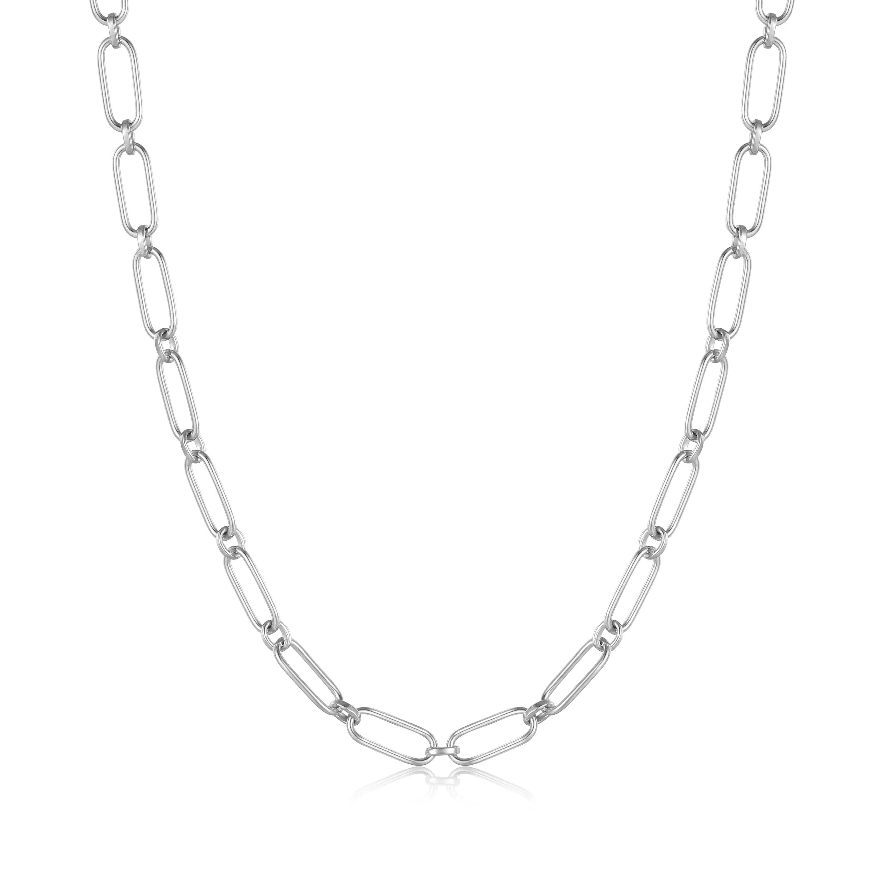 Bold Silver Connect Chunky Link Chain Necklace