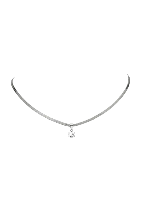 Brilliant Sleek Necklace Silver