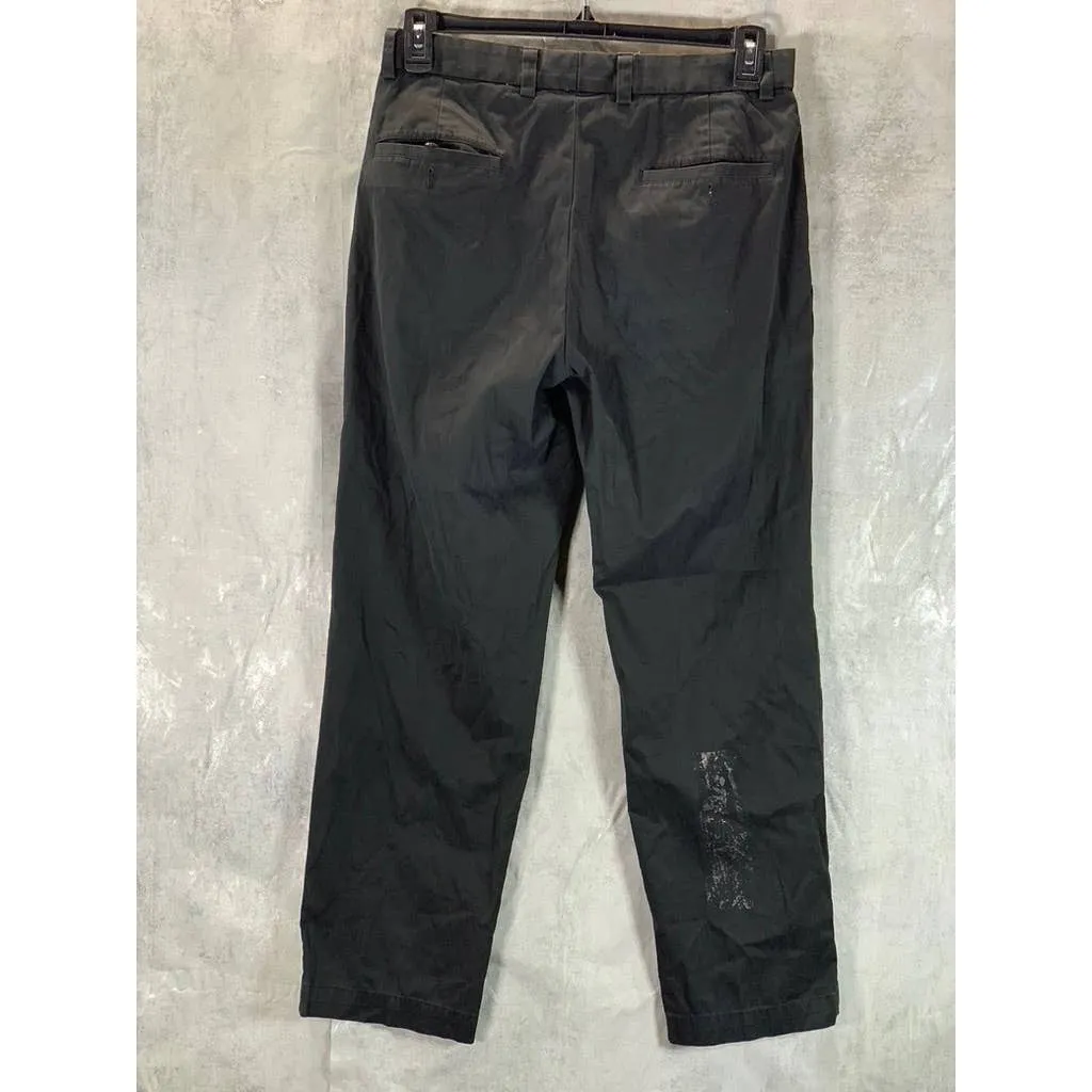 BROOKS BROTHERS Men's Black Clark Straight-Fit Stretch Chino Pants SZ 32X30