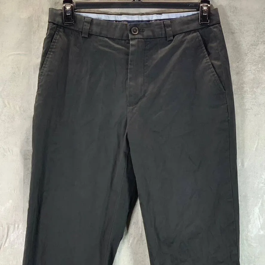 BROOKS BROTHERS Men's Black Clark Straight-Fit Stretch Chino Pants SZ 32X30