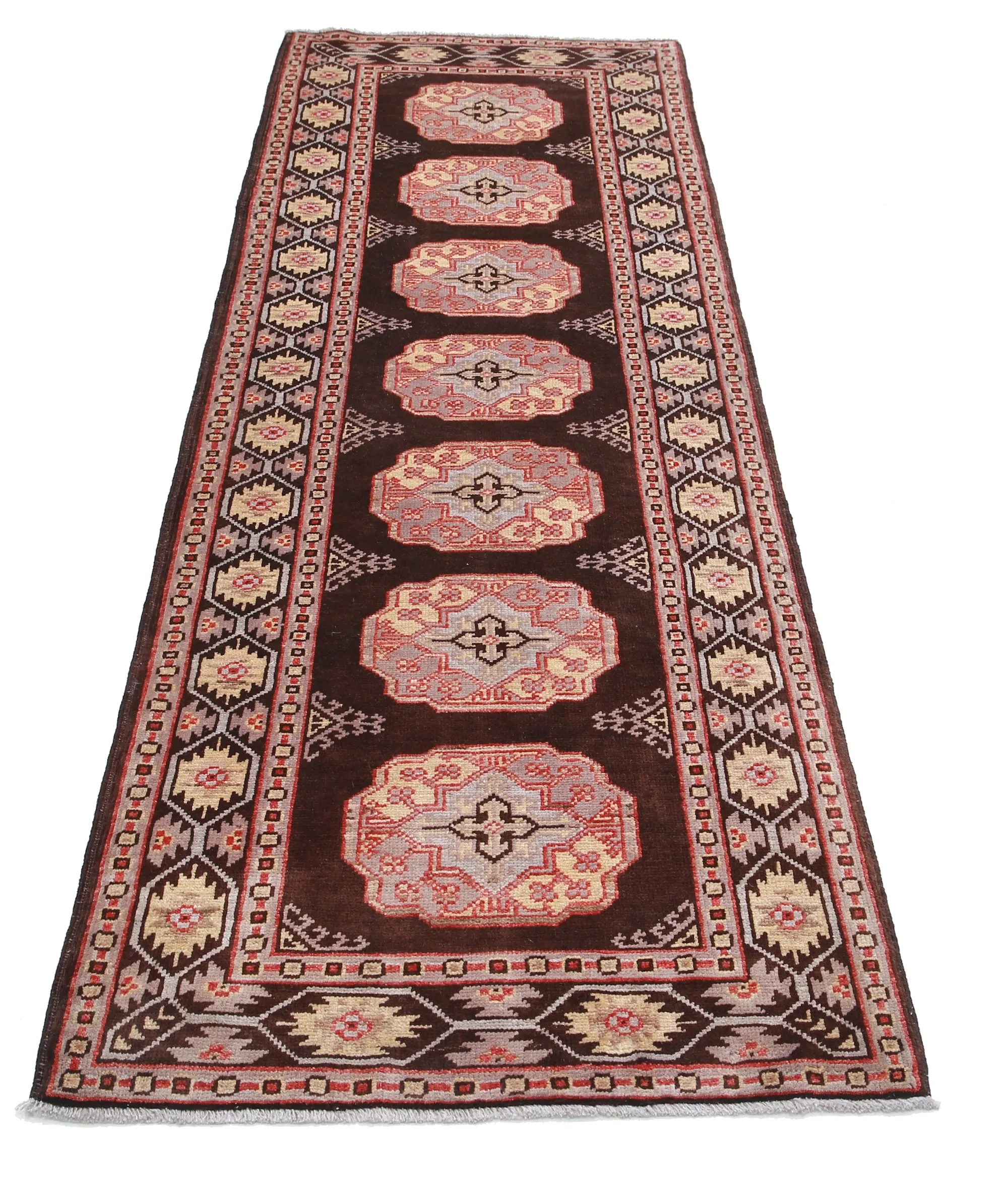 Brown Akcha Revival Hand Knotted Rug