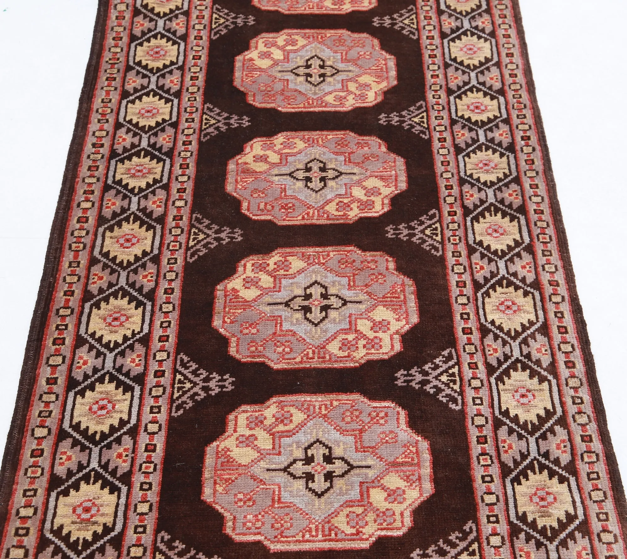 Brown Akcha Revival Hand Knotted Rug