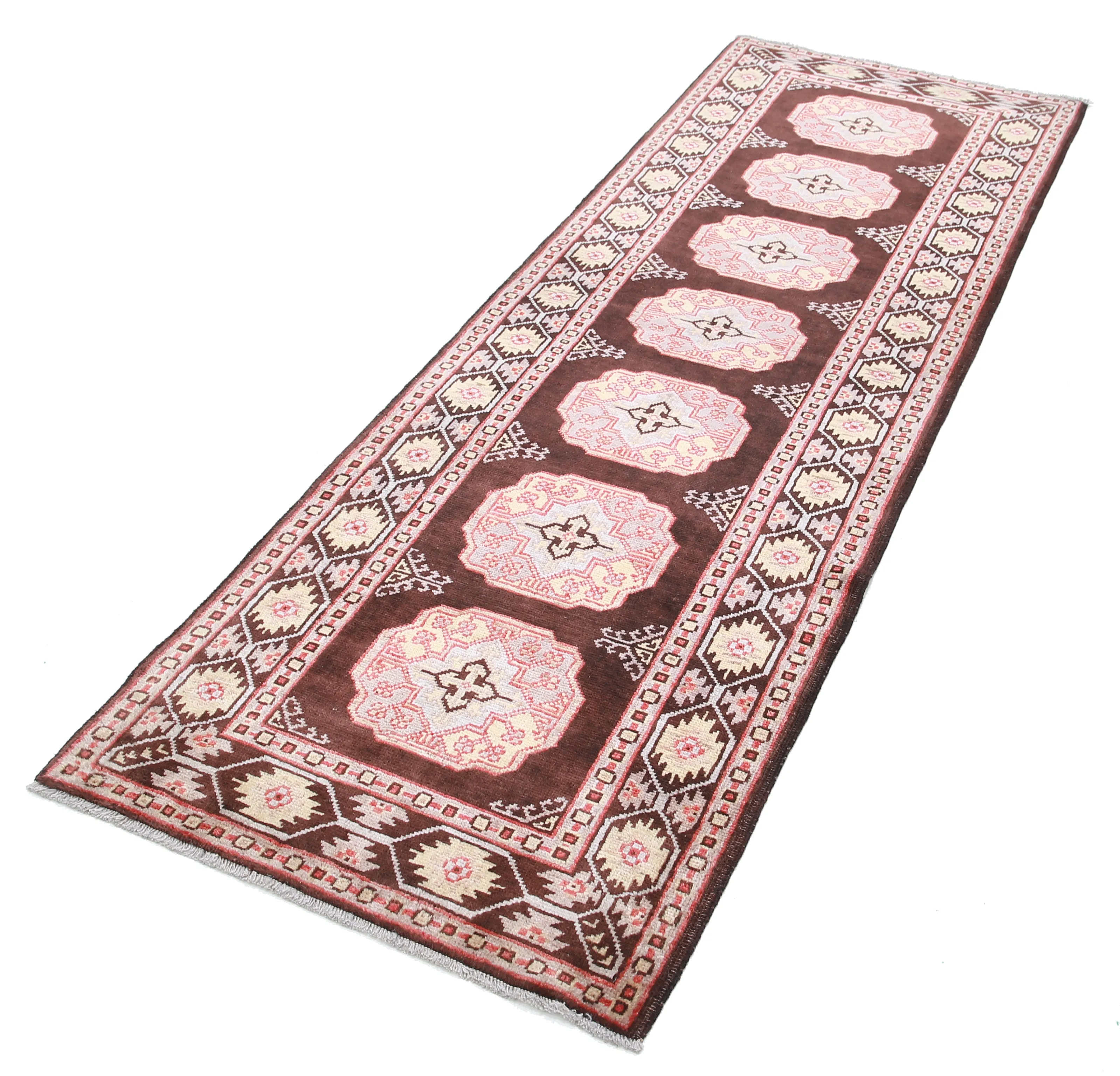 Brown Akcha Revival Hand Knotted Rug