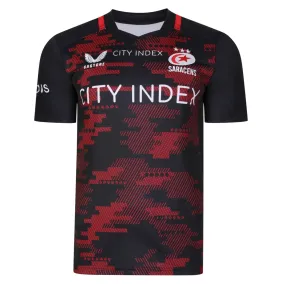 Castore Saracens Mens Home Rugby Shirt