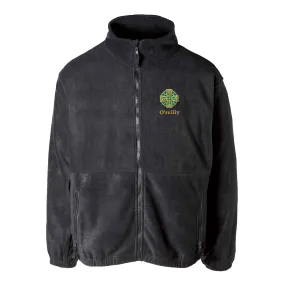 Celtic Cross Embroidered Personalized Fleece Full Zip- Black