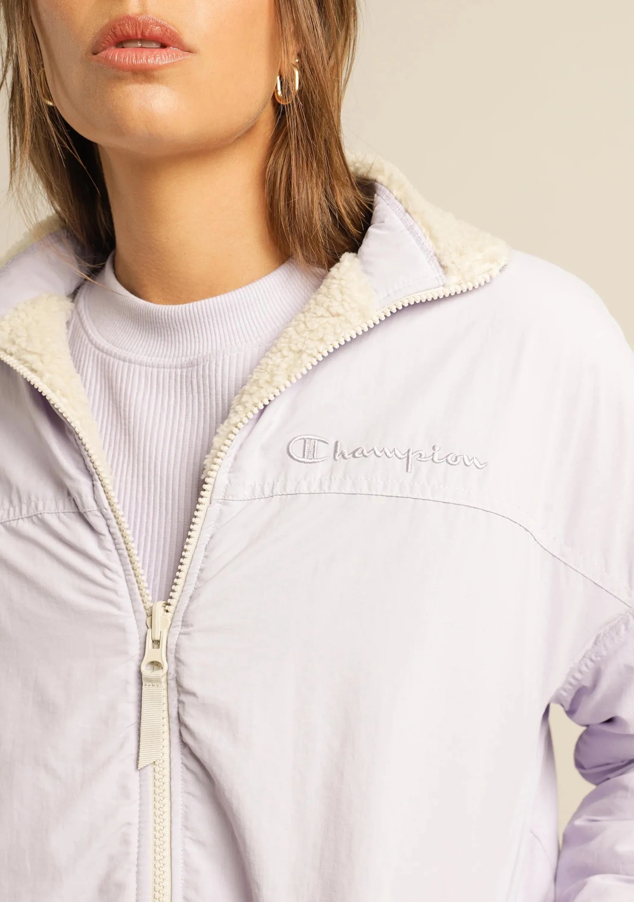 Champion Women's Rib Mix Media Reversible Jacket <br> CRYQN IED