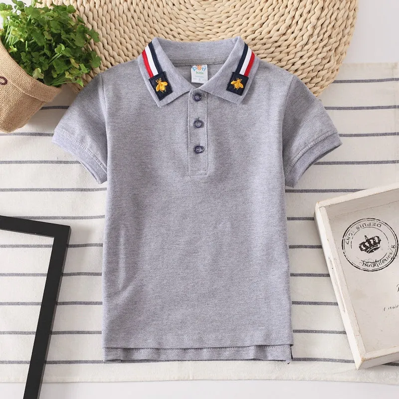 Children's Solid Color Polo Shirt