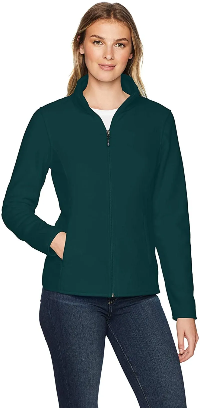 Classic Fit Long-Sleeve Full-Zip Fleece Jacket