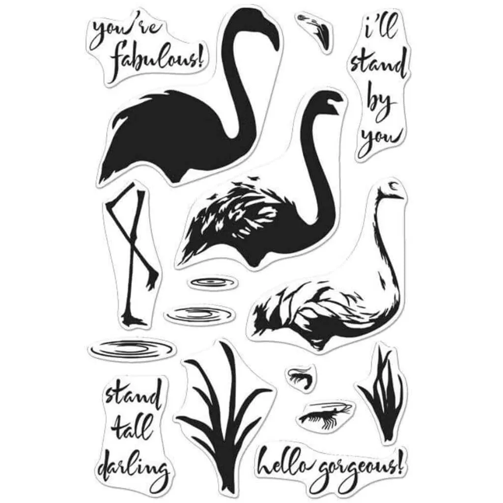 Color Layering Flamingo Clear Stamp