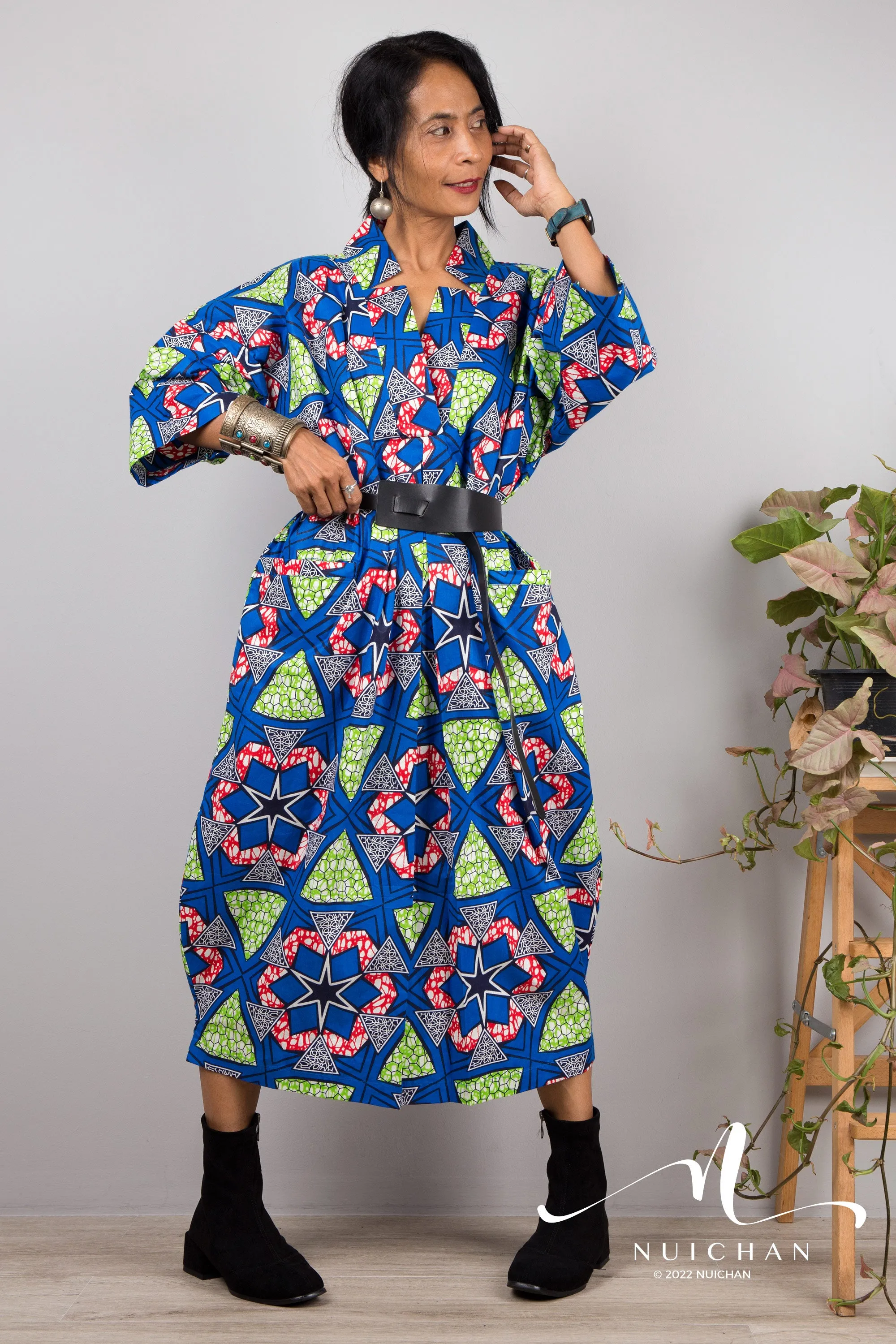 Cotton Ankara Kaftan dress