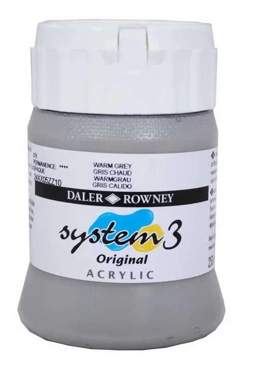 Daler Rowney Acrylic Colors System 3 WARM GREY