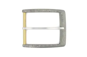 Damascus Steel Frame prong Buckle 40mm