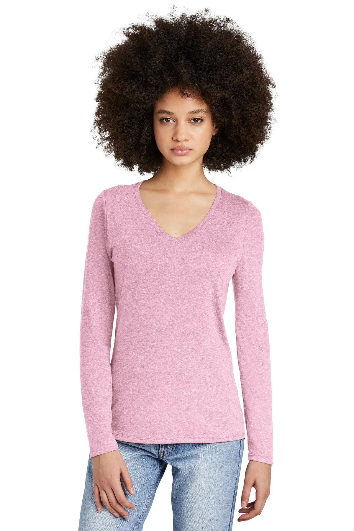 District DT135: Women's Perfect Tri Long Sleeve V-Neck Tee