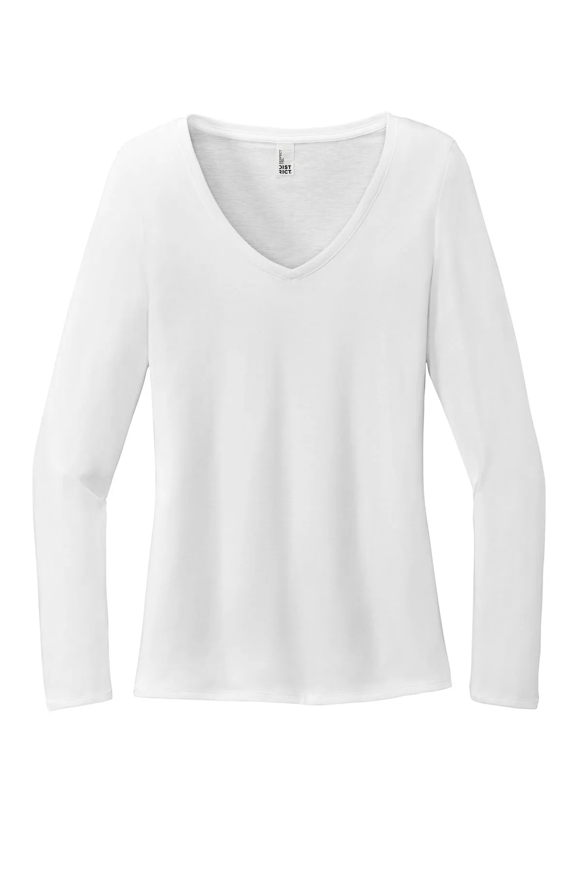 District Women's Perfect Tri Long Sleeve V-Neck Tee DT135