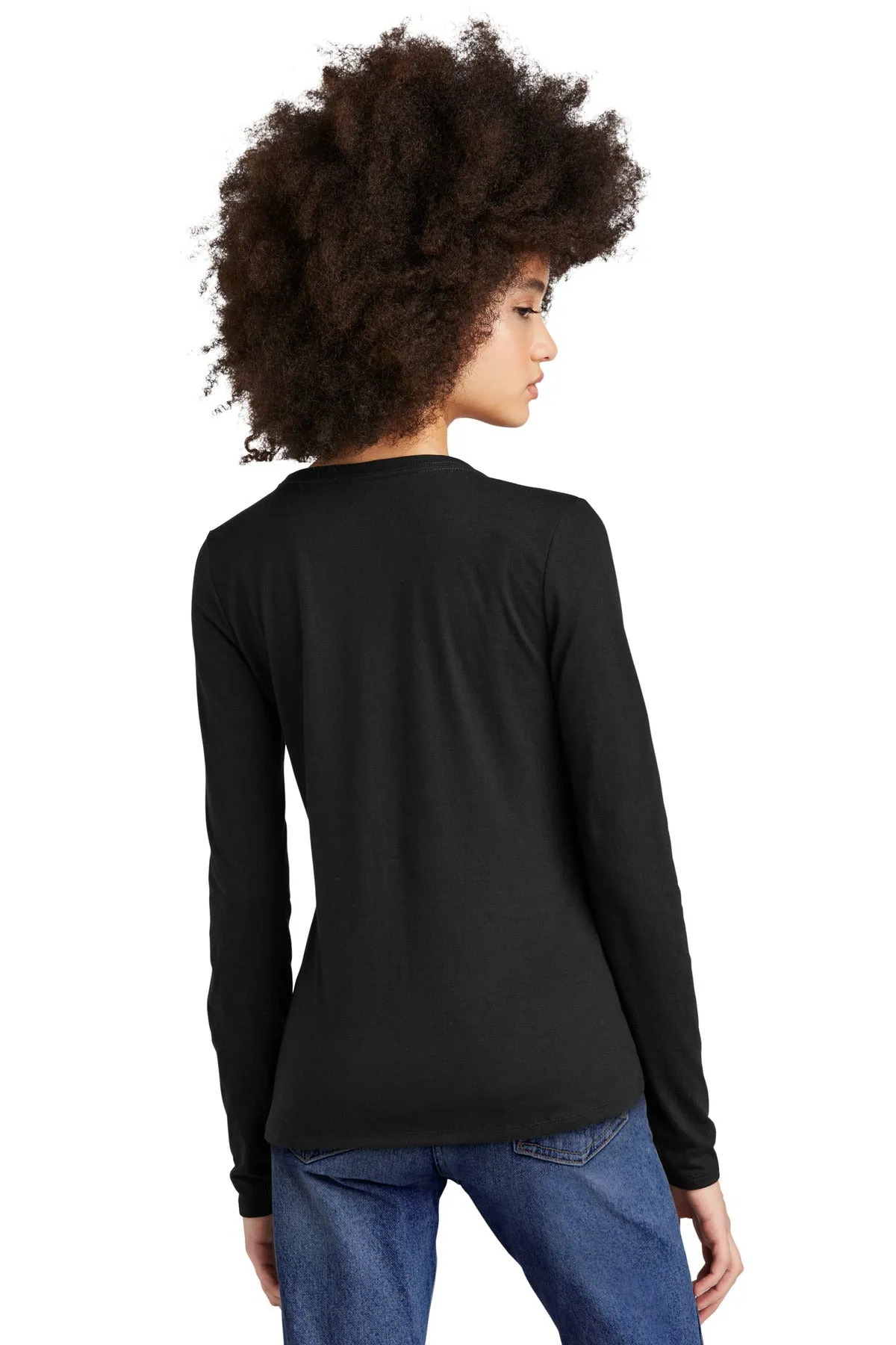 District Women's Perfect Tri Long Sleeve V-Neck Tee DT135