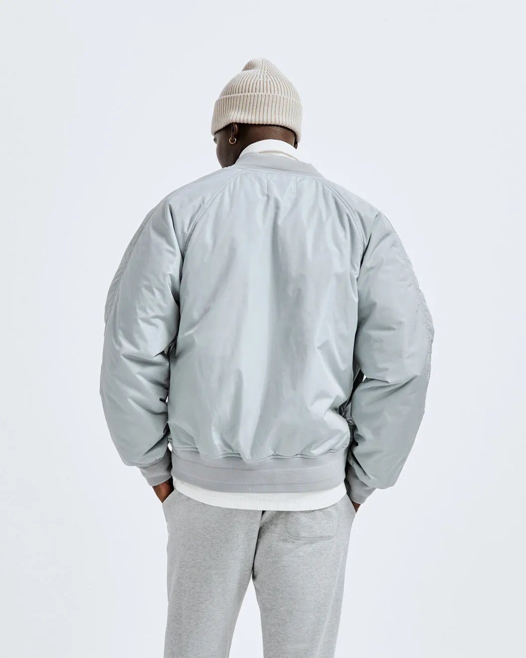 Econyl Satin Nylon Stadium Jacket