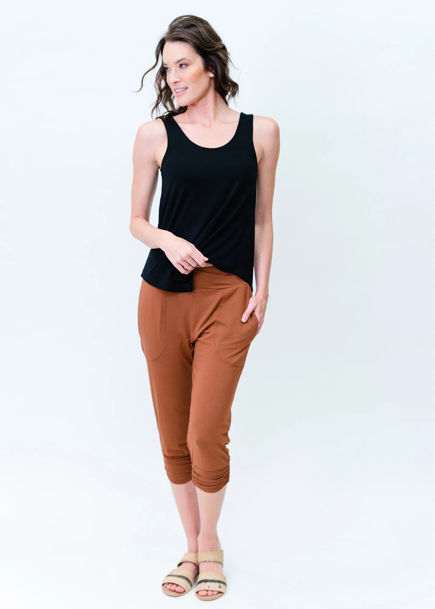 Ellie Sleeveless Bamboo Singlet Top