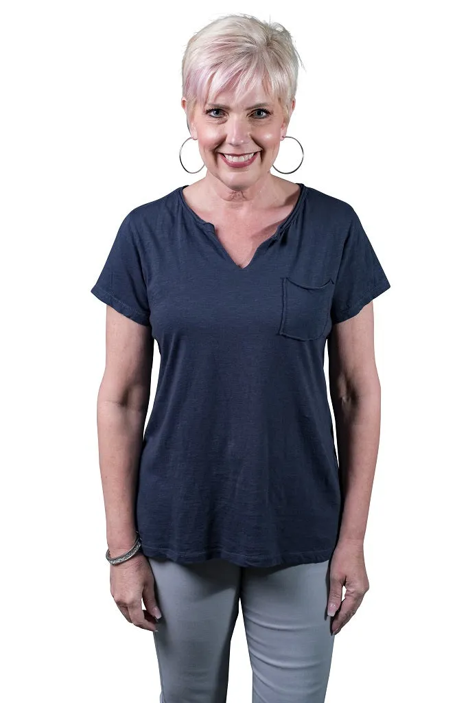 Florence V-Neck Frocket Tee (BSS165)