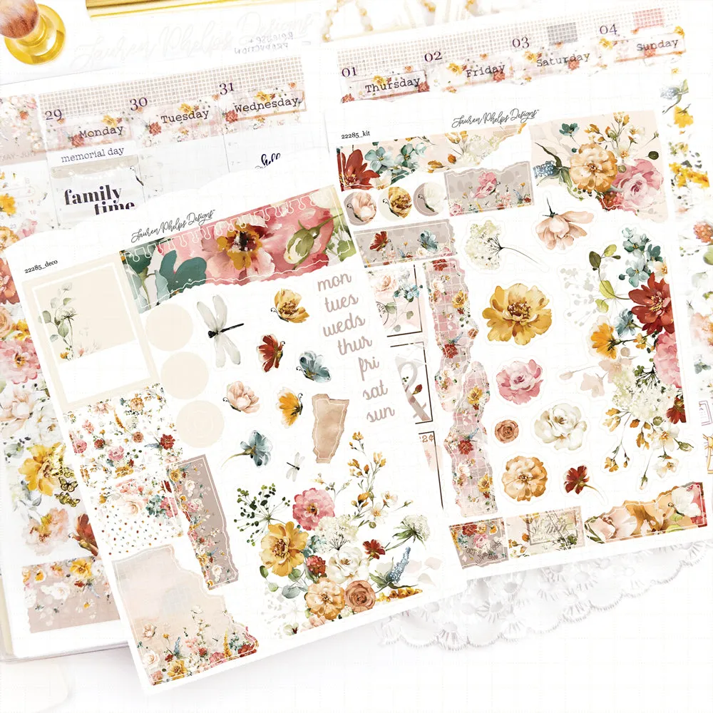 Flutter Satin P.E.T. Journaling Sticker Sheet Set