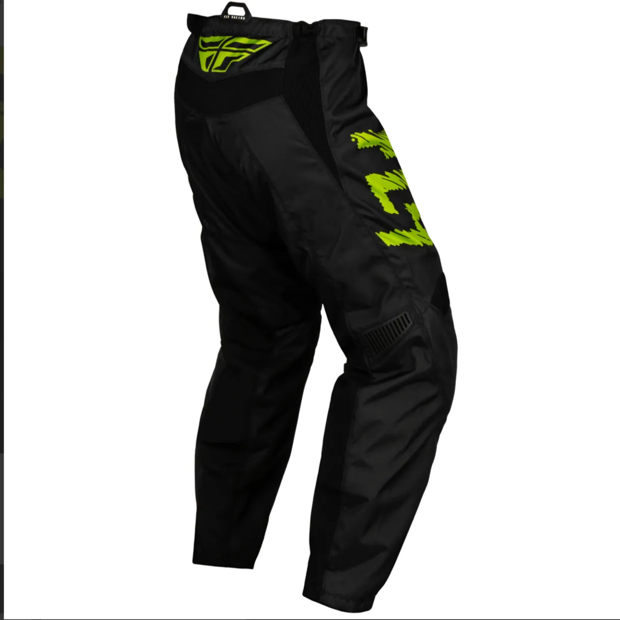 Fly Racing 2024 Youth F-16 Motocross Pants (Black/Neon Green/Light Grey | Size: 24)