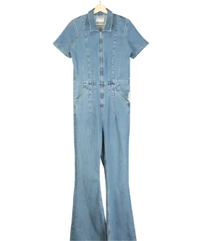 Free People We The Free Blue Jayde Flare Jumpsuit UK 8