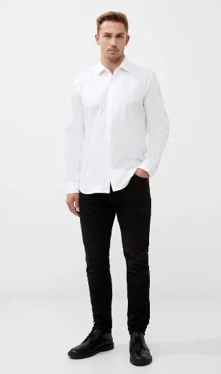 French Connection Long Sleeve Poplin Shirt - White