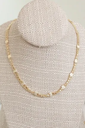 Fused Station Multi Dainty Chain Necklace in Gold or Silver