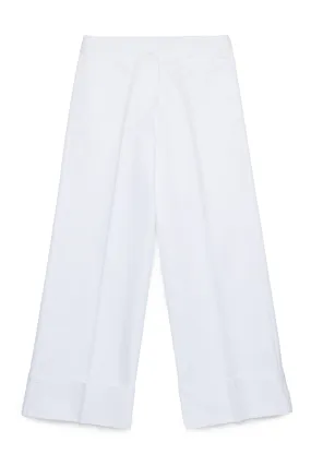 Gabardine chino pants with pleats