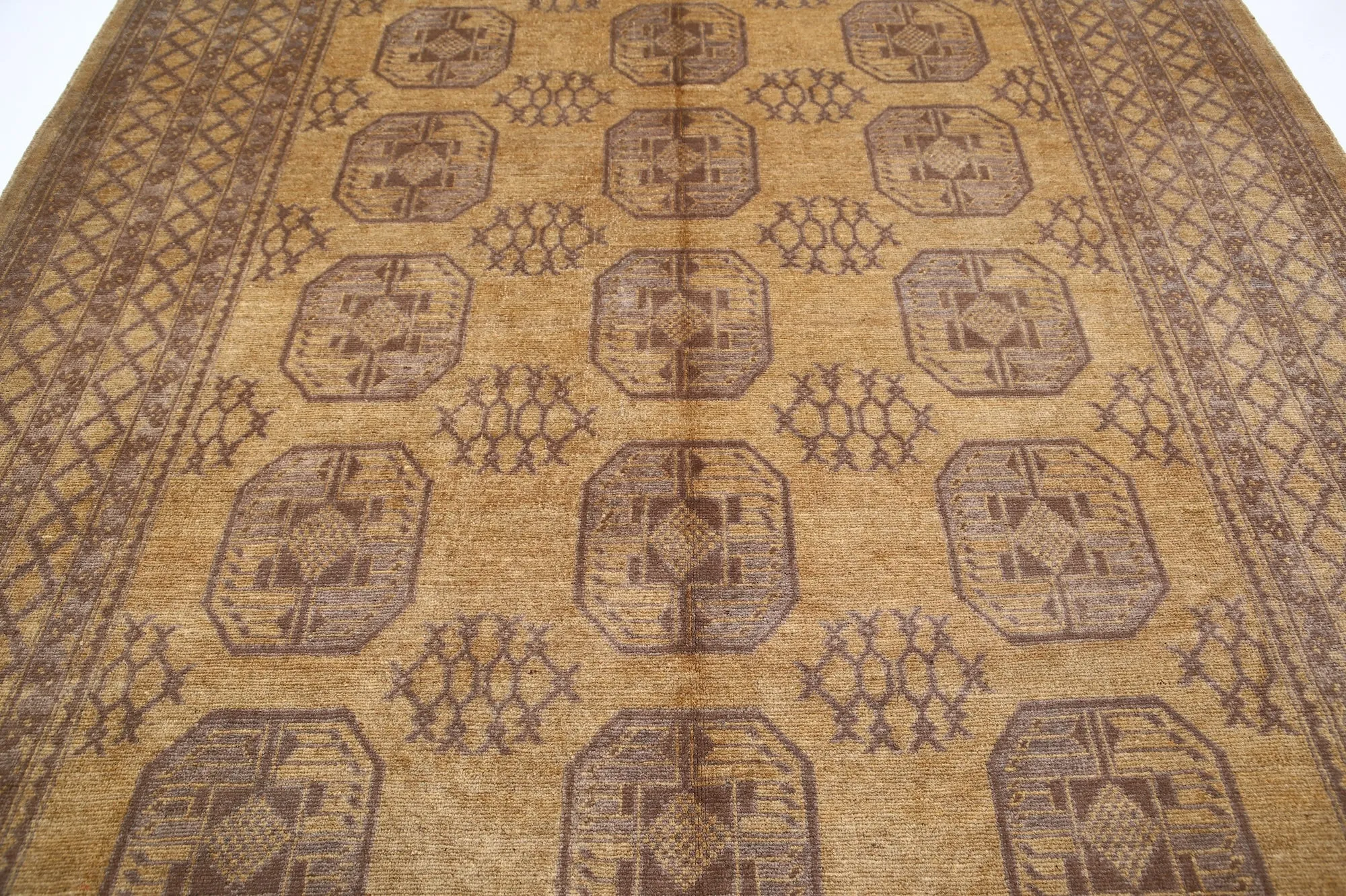 Gold Akcha Revival Hand Knotted Rug