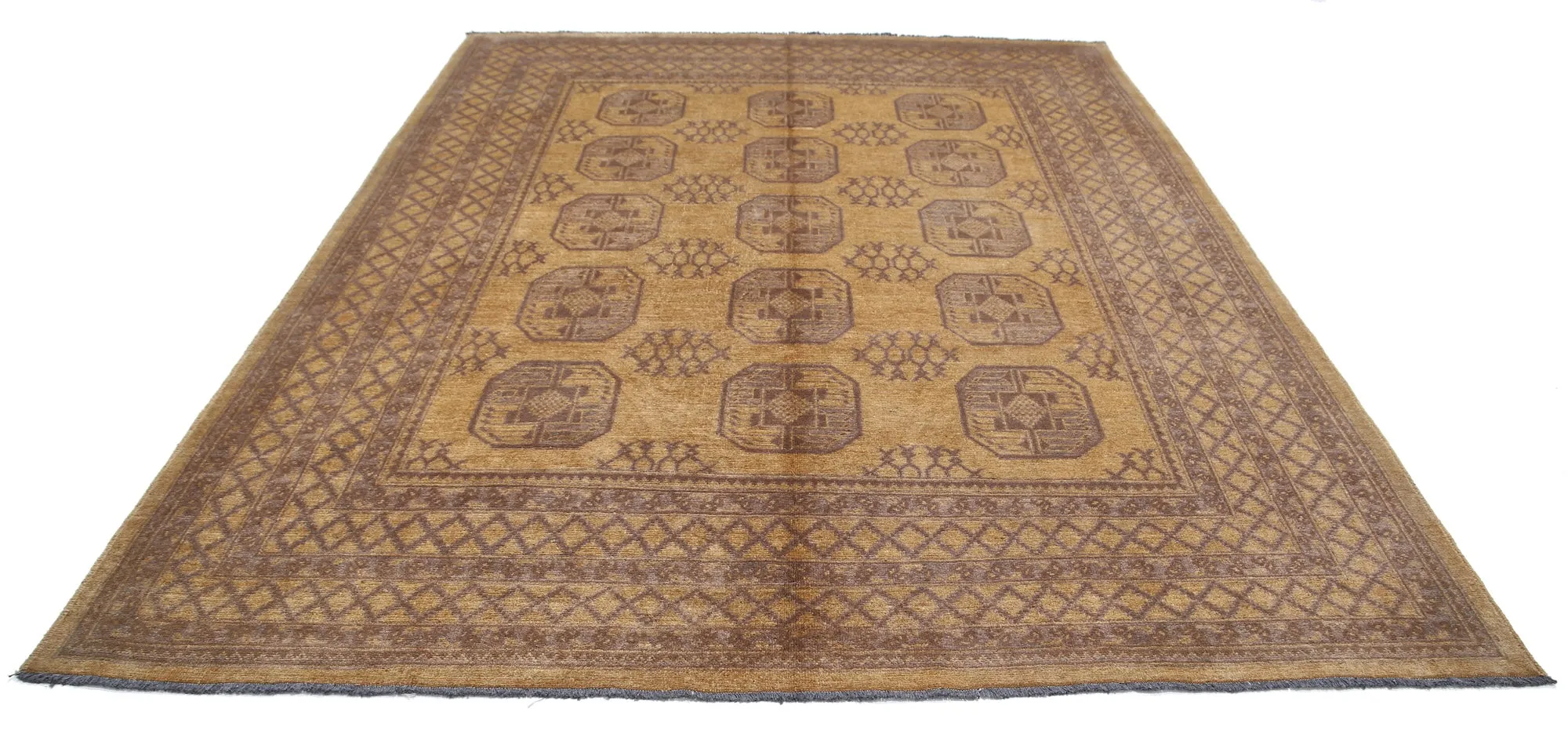 Gold Akcha Revival Hand Knotted Rug